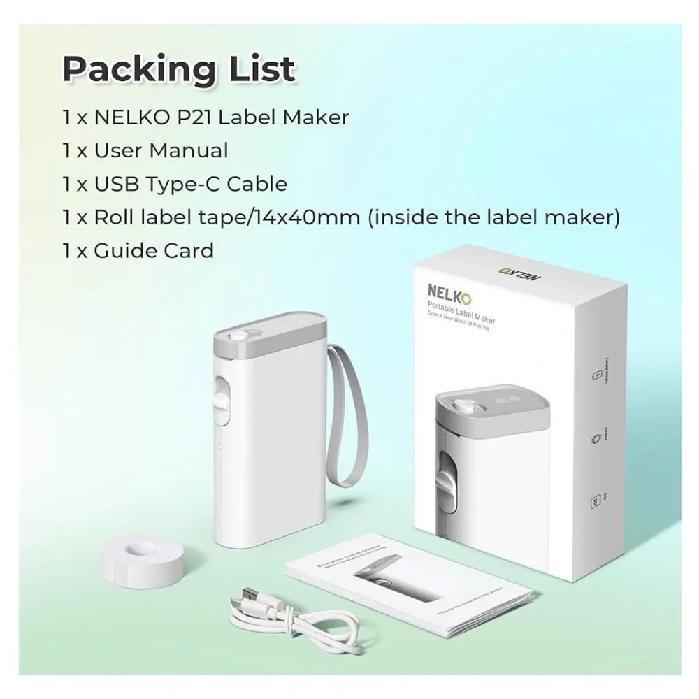 NELKO Portable Label Maker in Gray